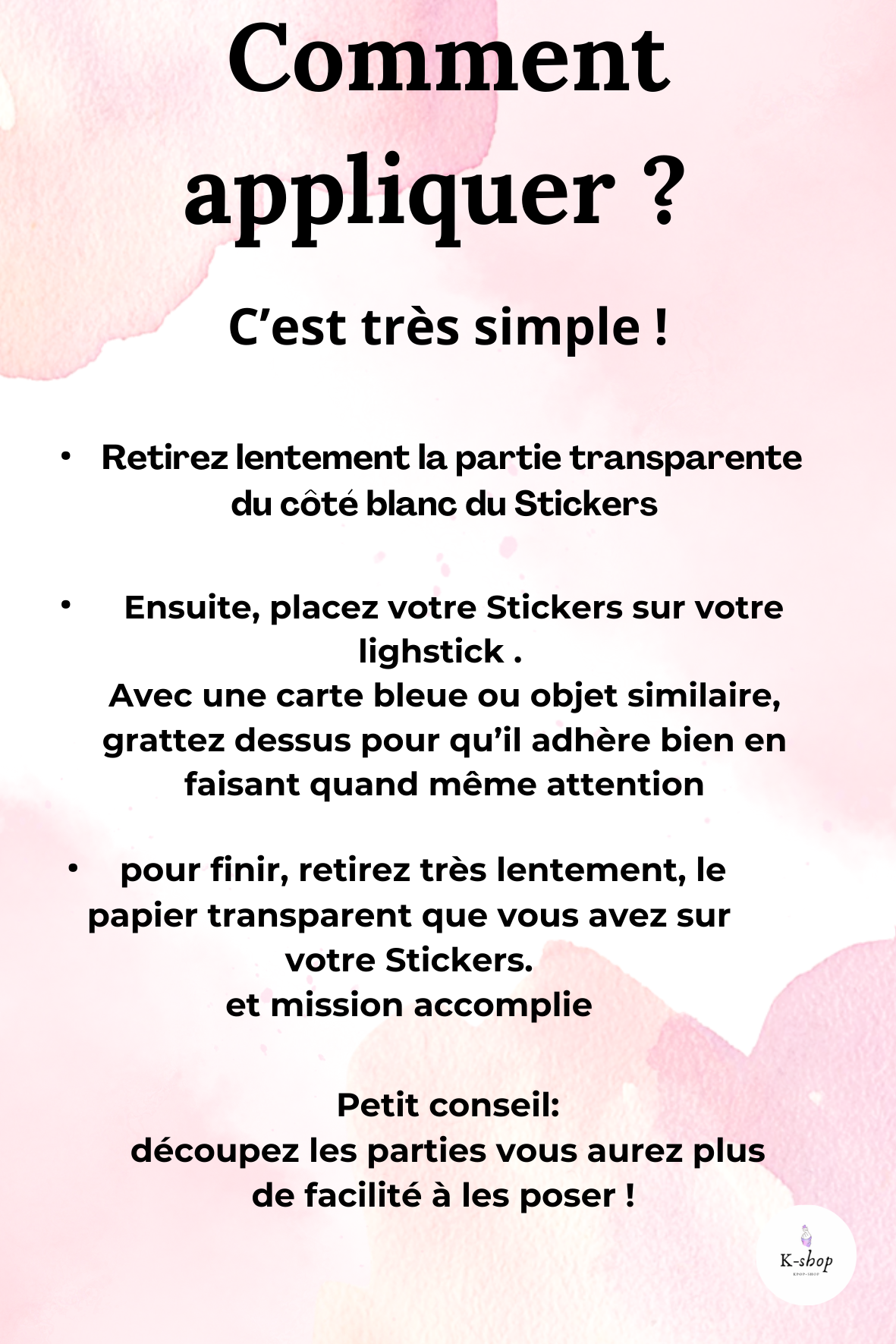 Stickers à lightstick BTS