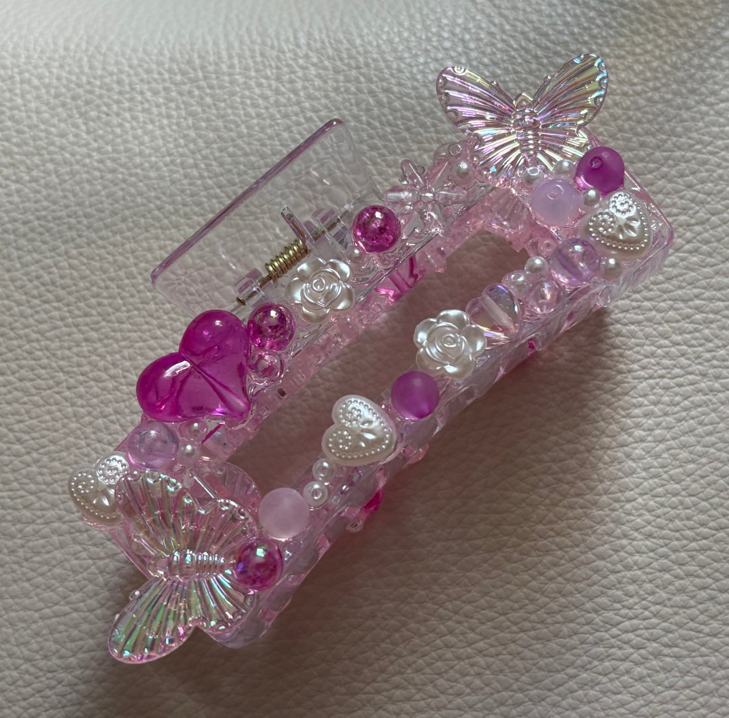 Pince à cheveux coquette rose -20%