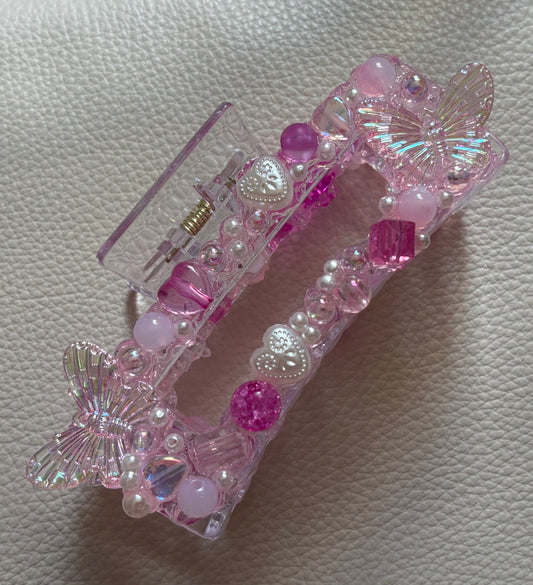 Pince à cheveux coquette rose -20%