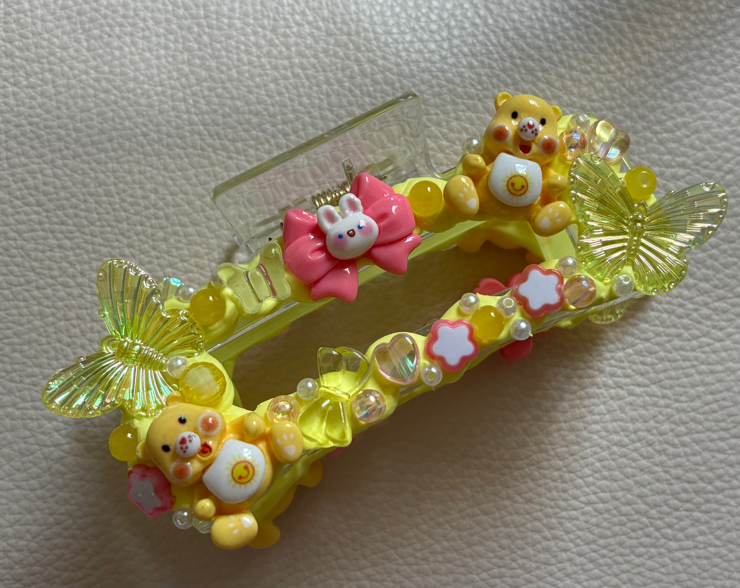 Pince a cheveux coquette jaune -20%