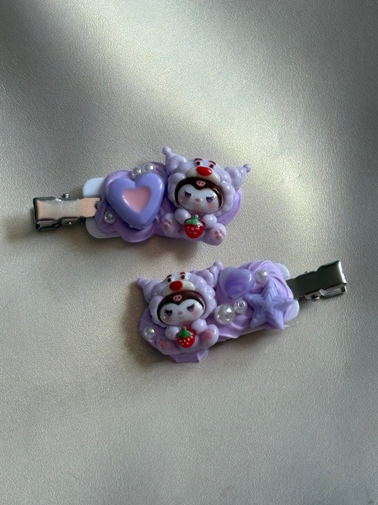 Barrette violette kuromi