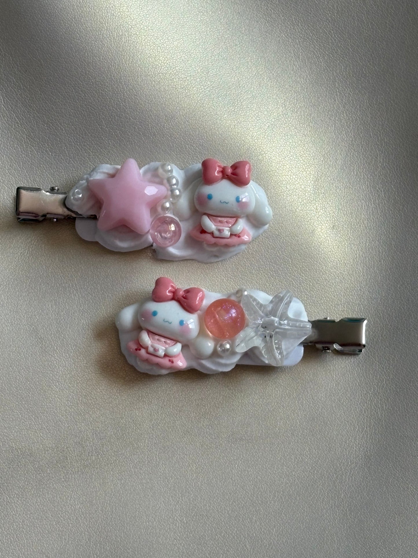 Barrette blanche mignonne