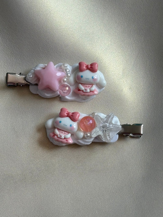 Barrette blanche mignonne