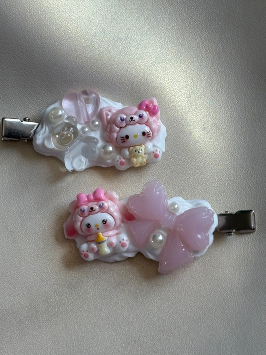 Barrette blanche mignonne